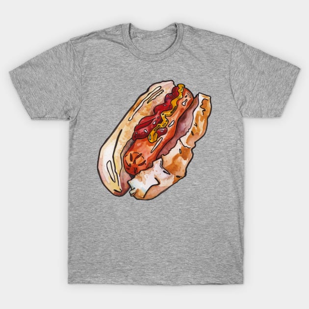 Hot Dog Hot Dog Hot Diggity Dog T-Shirt by JenTheTracy